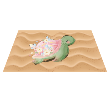 Oase van zeeschildpadden vinyl tapijt kind - TenStickers