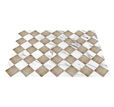Marmeren vinyl tapijt diagonaal marmer - TenStickers