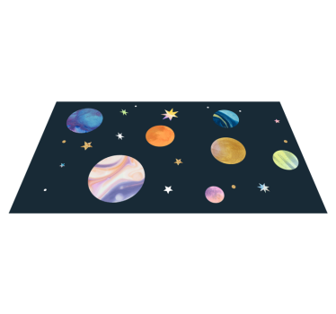 Kosmische ruimte vinyl tapijt sterren - TenStickers