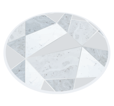 Marmer geometrisch marmeren vinyl tapijt - TenStickers