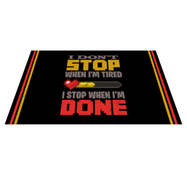 Motiverende quote Vetgedrukte Kleuren tekst vinyl tapijt - TenStickers