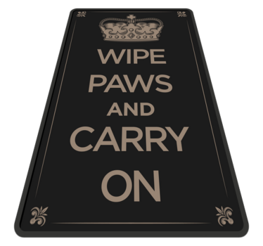 Vinyl tapijt dieren wipe paws and carry on - TenStickers