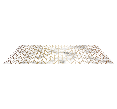 Gouden geometrie patroon marmeren vinyl tapijt - TenStickers