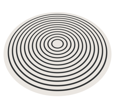 Ronde lijnenRonde lijnen kantoor vinyl tapijt - TenStickers