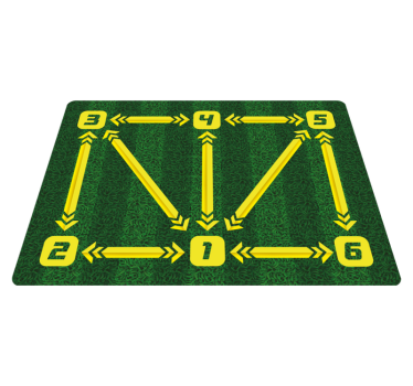 Voetbal training Rechthoekig vinyl tapijt - TenStickers