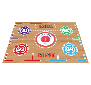 Mand training vinyl tapijt rechthoekig - TenStickers