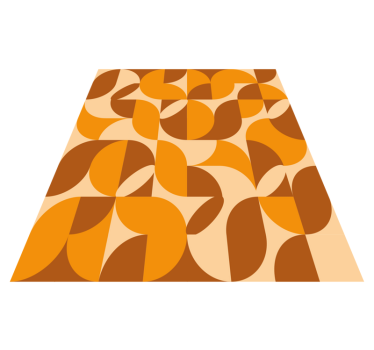 Retro vinyl tapijt woonkamer - TenStickers
