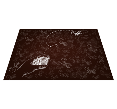 Kalligrafisch drankmotief vinyl tapijt zinnen en teksten - TenStickers