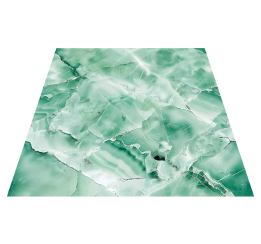 Groene pastelkleur marmeren vinyl tapijt - TenStickers