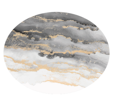 Grijs met gouden details marmeren vinyl tapijt - TenStickers