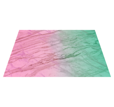 Roze en groene pastelkleur marmeren vinyl tapijt - TenStickers
