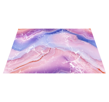 Paarse en roze tinten marmeren vinyl tapijt - TenStickers