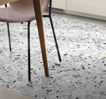 Grijs terrazzo vloerkleed - TenStickers