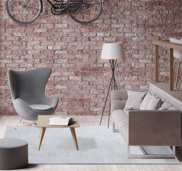 Lichtgrijs beton vinyl tapijt woonkamer - TenStickers
