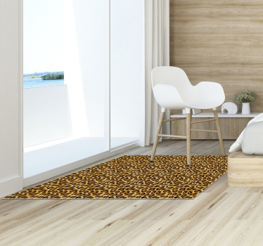 Accent met luipaardprint vinyl vloerkleed dierenprint - TenStickers
