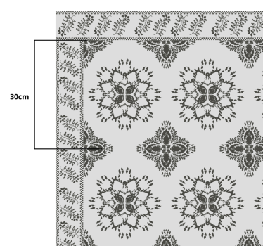 Vintage bloemenontwerp vinyl tapijt eetkamer - TenStickers