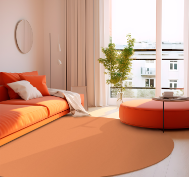 Apricot crush vinyl tapijt rond - TenStickers