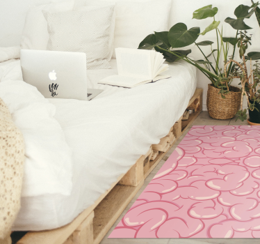 Abstracte rondingen vinyl tapijt textuur - TenStickers