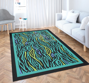 Abstracte safari vinyl vloerkleed dierenprint - TenStickers
