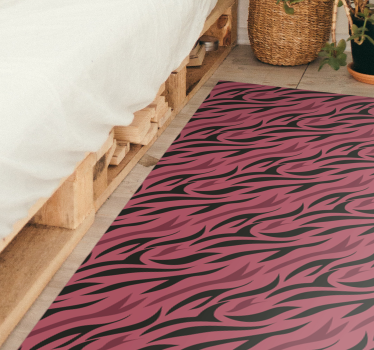 Abstracte zebragolven vinyl vloerkleed dierenprint - TenStickers