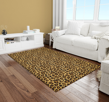 Accent met luipaardprint vinyl vloerkleed dierenprint - TenStickers