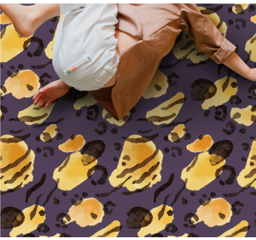 Aquarella tijgervlekken vinyl vloerkleed dierenprint - TenStickers