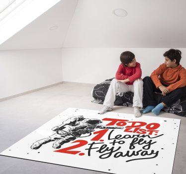 Astronaut-to-do-lijst vinyl tapijt zinnen en teksten - TenStickers