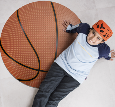 Basketbal Rond vinyl tapijt - TenStickers