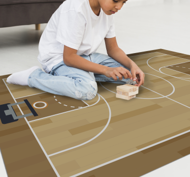 Basketbalveld ontwerp vinyl tapijt spel - TenStickers