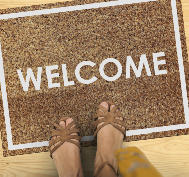 Welkom op coir effect vinyl tapijt zinnen en teksten - TenStickers