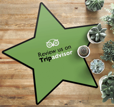 Beoordeel ons op tripadvisor vinyl tapijt zinnen en teksten - TenStickers