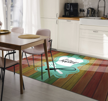 Bon appetit embleem vinyl tapijt zinnen en teksten - TenStickers
