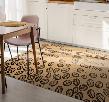 Cafeïne geïnspireerd thema vinyl tapijt zinnen en teksten - TenStickers