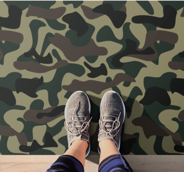 Camouflagepatroon vinyl vloerkleed dierenprint - TenStickers