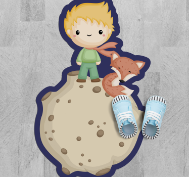 Cartoon ruimteverkenner vinyl tapijt kind - TenStickers