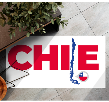 Chileense kaart vinyl tapijt zinnen en teksten - TenStickers