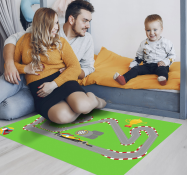 Circuit circuit vinyl tapijt snelwegen - TenStickers