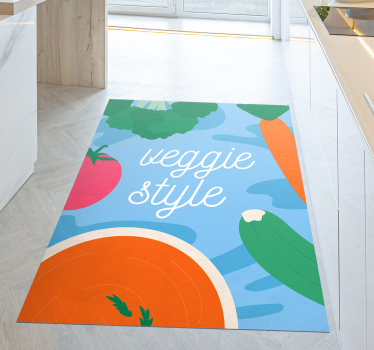 Decor in vegetarische stijl vinyl tapijt zinnen en teksten - TenStickers