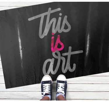 Dit is kunst vinyl tapijt zinnen en teksten - TenStickers