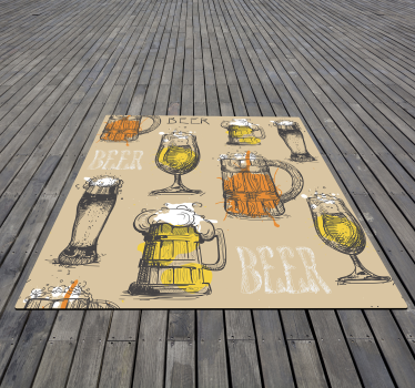 Drank illustraties vinyl tapijt zinnen en teksten - TenStickers