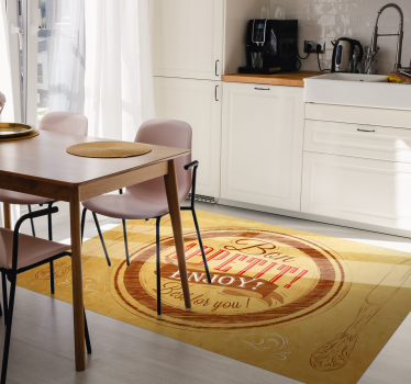 Eet smakelijk geniet ervan vinyl tapijt zinnen en teksten - TenStickers