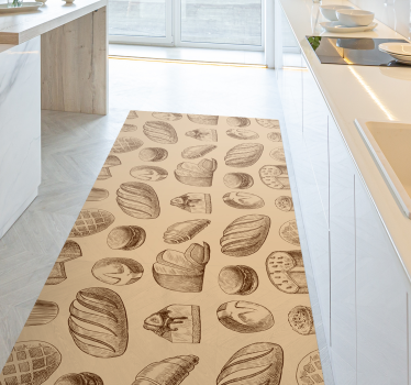 Elegantie van gebakken goederen vinyl tapijt stenenstructuur - TenStickers