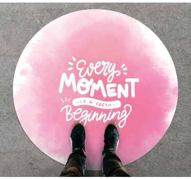 Elk moment begint vinyl tapijt zinnen en teksten - TenStickers