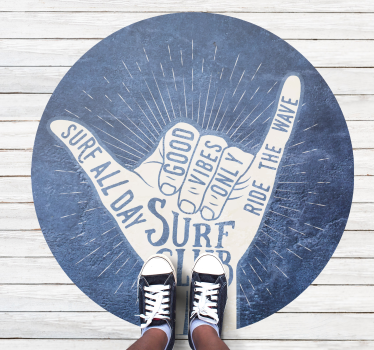 Embleem van de surfclub vinyl tapijt zinnen en teksten - TenStickers