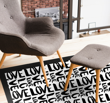 Expressieve liefdestekst vinyl tapijt zinnen en teksten - TenStickers