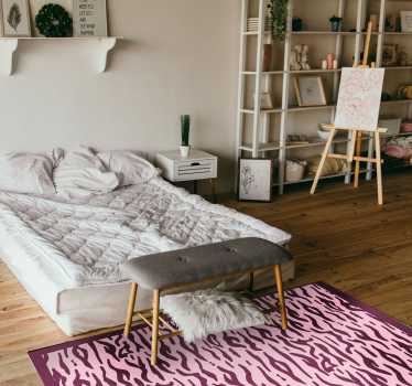 Felle dierenpatronen vinyl vloerkleed dierenprint - TenStickers