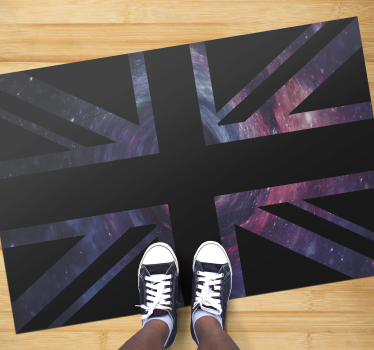 Galactische union jack vinyl tapijt wereldkaart - TenStickers