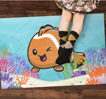 Geanimeerd wateravontuur vinyl tapijt kind - TenStickers