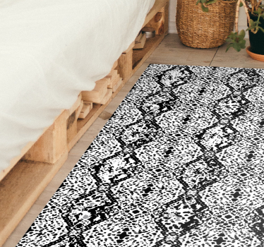 Gebarsten monochroom vinyl vloerkleed dierenprint - TenStickers