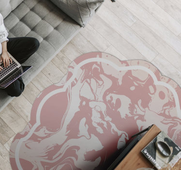 Gemarmerde wervelingen vinyl tapijt textuur - TenStickers